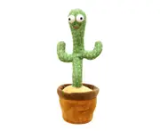 Dancing Cactus Plush Toy Electronic Recording Shake With Song Green