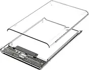 Daseeme 2.5 inch Hard Disk Case Type-C Transparent HDD Enclosure High-Speed Transmission Easy Installation for 2.5 inch SATA HDD/SSD