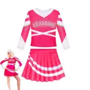 Kids Zombies 3 Cheerleader Costume Tops Pleated Skirt Uniform Outfit Fancy Dress