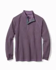 Tommy Bahama Men's T223154 Palm Canyon Reversible Sweatshirt Grape Royale M