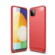 MCC Slim Samsung Galaxy A22 5G 2021 Carbon Fibre Soft Case Cover A226 [Red]