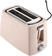 2 Slice Toaster, Compact Stainless Bread Toaster, 360° Double Sided Baking, 6 Speed Fire Control, Removal Crumb Tray, 30mm Widening of The Trough, for Various Bread Types(Pink)