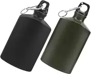 WOONEKY 500ml Large Straw Lid Water Bottle for Camping Leakproof Outdoor Kettle
