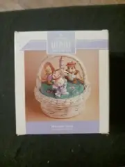 Maypole Stroll Hallmark Spring Ornament 1993, Set of 3, Rabbit, Duck, Chipmunk