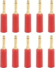 Banana Jack Connector, 4mm 7 Pin Banana Panel Terminal, Banana Plug Solderless Speaker Cable Connector for Audio Video Receivers Amplifier Home Theater (Red)