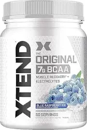 Scivation Xtend BCAA Powder, Branched Chain Amino Acids, BCAAs, Blue Raspberry Ice, 50 Servings