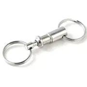 2pcs Removable Keyring Quick Release Keychain Dual Detachable Key Ring Snap Lock