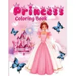 PRINCESS COLORING BOOK: 60 UNIQUE AND BEAUTIFUL DESIGNS FOR GIRLS AGES 3-9-A GREAT GIFT