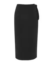 tied pencil skirt in shiny jersey FR36,FR38,FR40,FR42 black