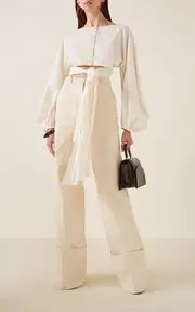 [Del Core] Cotton Wide-Leg Trousers