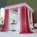 Luxury Mosquito Net For Summer Bed Canopy Double Pole & Double Yarn Bed Curtains