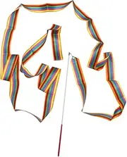 WHAMVOX Pcs Boys and Girls Dance Rhythmic Gymnastics Ribbons Colorful Streamers for Gymnastics Twirling and Dance Classes