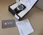 Mondaine Helvetica MH1.B3120.LB Wrist Watch Leather Band Black New & Box Boxed