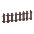 4pcs Miniature Garden Fence, 3.6 Inch Long Decorative Picket Fence, Brown