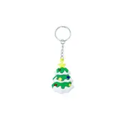10 Pcs New Creative PVC Silicone Christmas Key Ring Keychain Small Gift Bag Car Key Pendant Christmas tree