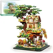 Forest Tree Building House Blocks Set with LED, Creative Toy for Adults Teen 14+, Mini Brick 1877pcs