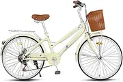 Lightweight Variable-Speed Bicycle, Men and Women Go to Work Climbing Hills and Riding Bicycles, 24-Inch Urban Commuter Bike