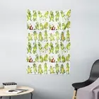 Nursery Tapestry Frogs Different Poses Print Wall Hanging Decor