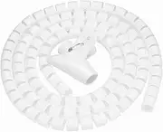 TOUISEDGI Spiral Tube Cable Organizer Flexible Cord Protector Easy Wrap Wire Storage Ideal for Home and Office Black 1.5m * 16mm (1,5m*16mm)