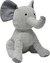 Riva Paoletti Elephant Doorstop - Heavyweight Sand Filling - Polyester and Wool - 15 X 26 X 24 cm (6" X 10" X 9" Inches) - Designed in The UK,Grey