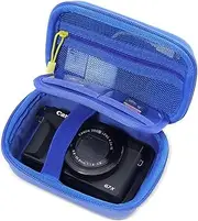 ProCase Hard Shell Digital Camera Case for Canon G7X Mark III Mark II, Sony Cybershot, PowerShot SX740, Ricoh GR III, Kodak Pixpro, Compact 4K Vlogging Small Cameras Travel Carrying Storage Bag -Blue