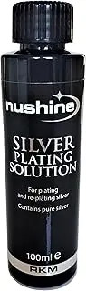 Nushine Silver Plating Solution 3.4 Oz - Permanently Plate Pure Silver onto Worn Silver, Brass, Copper and Bronze (Ecofriendly Formula)
