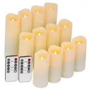 12 Pc LED Candles Flickering Flameless Candles with Remote & Timer for
