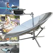 Concentrating Solar Cooker,Outdoor Ovens,1800w Solar Cooker Stove Kits,Foldable Solar Cooker,Camping Sun Oven Cooker Iron Bracket Solar Oven for Outdoor Backyard Patio