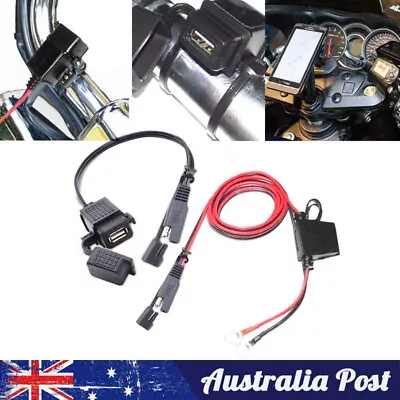 Waterproof Motorcycle Bike SAE to USB Charger Cable Adapter for GPS Phone