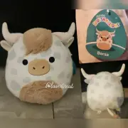 Squishmallows 12" Borsa The Spotted Highland Cow BNWT US Release