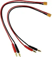 XT60/XT90 Connector to 4.0mm BananaPlug Cable Adapter Wire for RC FPV Helicopter Lipo Battery Plug Charge (XT60 Connector Cable)