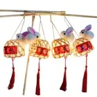 10 Pcs Handheld Lanterns Battery Powered Led Rabbit Lantern MidAutumn Festival
