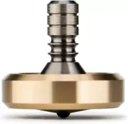 Artisan Spinning Top - CNC Machined with Brass and Titanium, 8-10 Min Spins