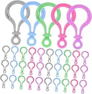 CATIEBYE 50pcs Thick Lobster Clasps Versatile Keychain Clips for DIY Crafts Jewelry Making Bag Accessories for Key Rings and Pendants Present for