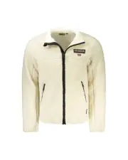 Napapijri Borg ZipUp Fleece Jacket Men White