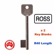 ROSS 6 Lever Safe Lock Key Blank Pair-2 Keys. R40 Length-Free Post