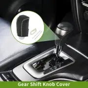 Car Gear Shift Knob Cover for Mazda 3 2014-2018 Pebbled Black Beige Faux Leather (for: Mazda)