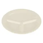 G.E.T. CP-10-DI Diamond Ivory Melamine 10.25" dia. 3-Compartment Plate-1 Doz