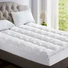 Double Size Mattress Topper Protector Pad Luxury Bamboo Bedding Thick 1000GSM