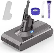Upgraded 4600mAh Battery Replacement for Dyson V8 Animal V8 Absolute V8 Fluffy V8 Motorhead Cordless Vacuum Battery with 2 Fliter