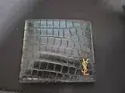 YSL - tiny cassandre east/west wallet in crocodile-embossed matte leather