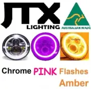 JTX LED Halo Chrome PINK/Amber Lights Ford Falcon GS GT XA XB XC HO XK XL XM (for: Ford)