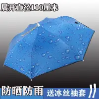 在飛比找Yahoo!奇摩拍賣優惠-促銷打折 釣魚傘帽大號折疊頭戴雨傘帽黑膠遮陽擋雨頭傘戶外垂釣