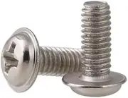 500Pcs M3*4/5/6/8/10/12mm Screws Cross Round Head Nickel Plating Screw with Collar Pad Washer Hardware Fasteners Screw(12mm)