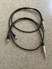 2x 1m Neutrik BNC to stereo 1/4 inch TRS cable
