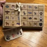 Wooden Blocks - Wild Animals by Moover Toys - Danish Designs -- 28 pieces NEW