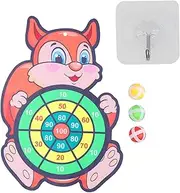 Dartboard Set Children Indoor Squirrels Shape Dartboard and Stick Ball Set