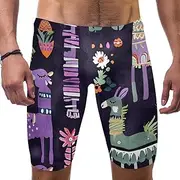 [FNETJXF] Jammers for Men, Mens Bikini Swimwear, Lovely Cartoon Animal Tiger Tropical Jungle