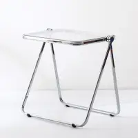 在飛比找momo購物網優惠-【HappyLife】簡約壓克力桌 折疊桌 Y11466(椅