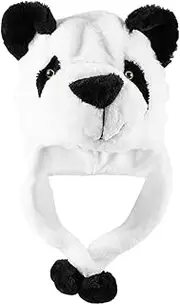 Super Z Outlet Panda Bear Plush Animal Winter Ski Hat Beanie Aviator Style Winter